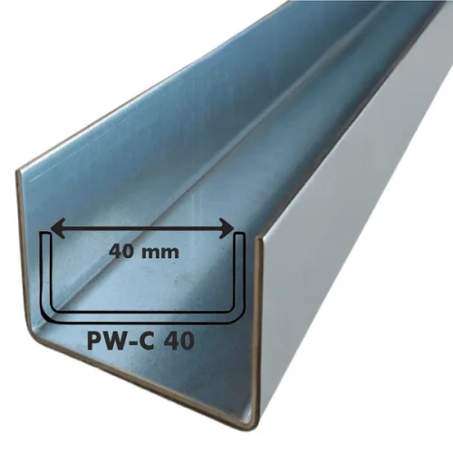 do Płyt Warstwowych Profil Bramowy Zamykający PW-C 40mm | ceownik