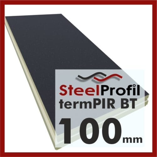 termPIR BT 100 mm poliuretan z papą bitumem na dachy płaskie 10cm 1200x600 | płyty pir