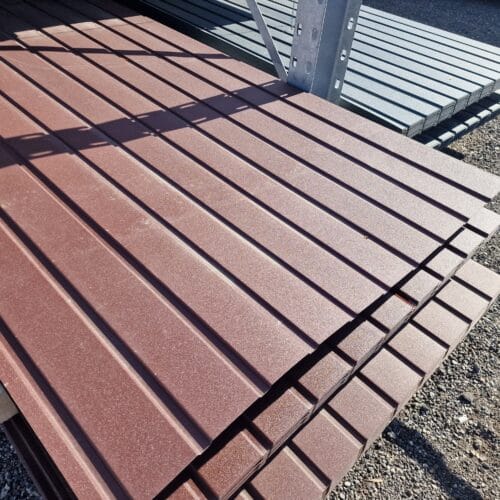 T7 Brąz ścienna na podsufitkę dachową drzwi RAL 8017 | blachy trapezowe