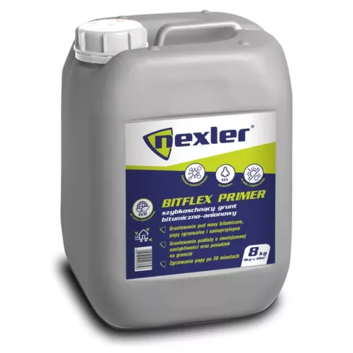 anionowy Nexler BITFLEX Primer szybkoschnący 8kg | grunt bitumiczny
